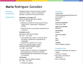 cv diseñador grafico