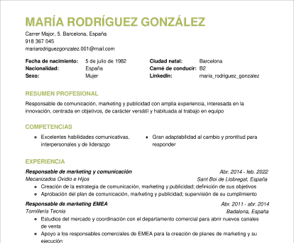 Formatos de CV