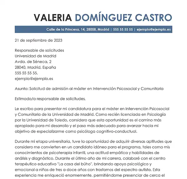 formatos de carta de presentación