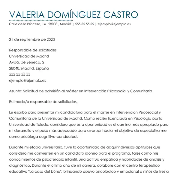 formatos de carta de presentación